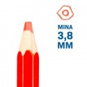 Matita bicolore Rosso Blu colorata 2 colori Media 24 PZ scuola ufficio  3,8 mm