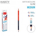 Matita bicolore Rosso Blu colorata 2 colori Media 24 PZ scuola ufficio  3,8 mm