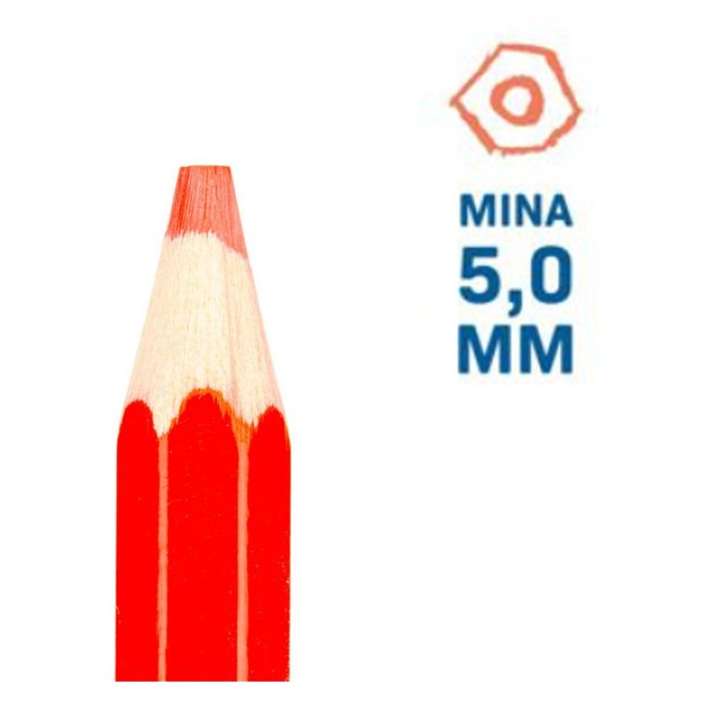 Harty Matita bicolore Rosso Blu colorata 2 colori Maxi 24 PZ scuola...