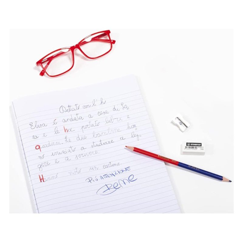 Harty Matita bicolore Rosso Blu colorata 2 colori Maxi 24 PZ scuola...