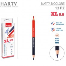 Matita bicolore Rosso Blu colorata 2 colori Maxi 24 PZ scuola ufficio mina 5 mm