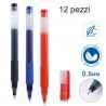 Harty 12 Penne a sfera Gel Penna a Inchiostro Sfera 0.5 mm fine ros...