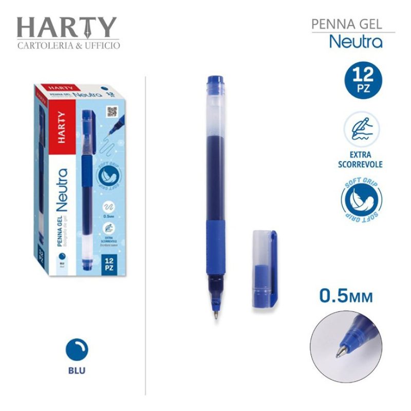 Harty 12 Penne a sfera Gel Penna a Inchiostro Sfera 0.5 mm fine ros...