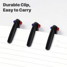 Penna a sfera 3 colori design a molla retrattile plastica multicolore 12 Pezzi