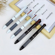 Penna a sfera 3 colori design a molla retrattile plastica multicolore 12 Pezzi