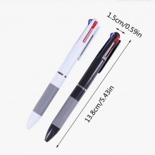 Penna a sfera 3 colori design a molla retrattile plastica multicolore 12 Pezzi