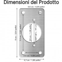 Kit 20 PZ piastra di riparazione 9x5cm cerniere di armadio pensili cucina bagno