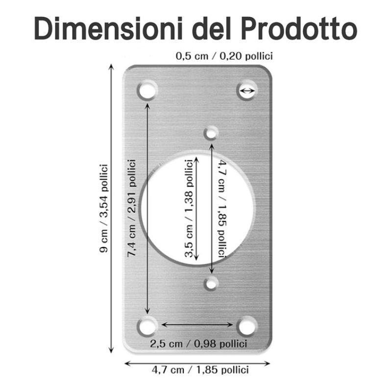 WeHome Kit 20 PZ piastra di riparazione 9x5cm cerniere di armadio p...