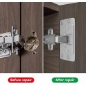 Kit 20 PZ piastra di riparazione 9x5cm cerniere di armadio pensili cucina bagno