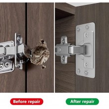 Kit 20 PZ piastra di riparazione 9x5cm cerniere di armadio pensili cucina bagno