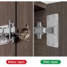 WeHome Kit 20 PZ piastra di riparazione 9x5cm cerniere di armadio p...