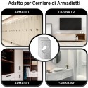 Kit 20 PZ piastra di riparazione 9x5cm cerniere di armadio pensili cucina bagno