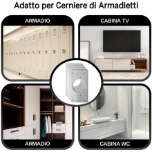 Kit 20 PZ piastra di riparazione 9x5cm cerniere di armadio pensili cucina bagno