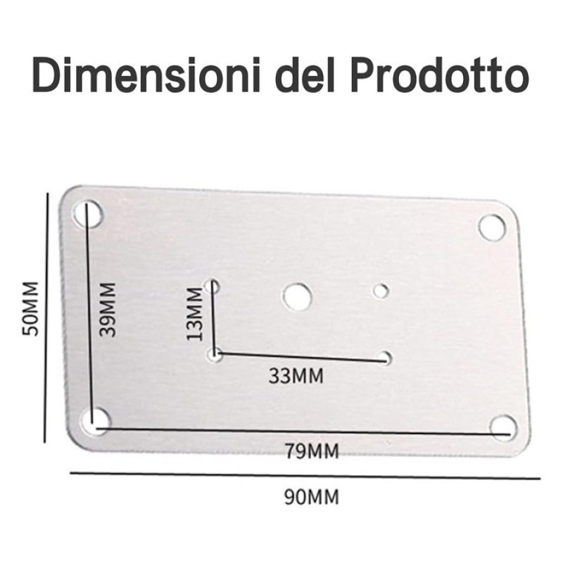 WeHome Kit 20 PZ piastra di riparazione 9x5cm cerniere di armadio p...