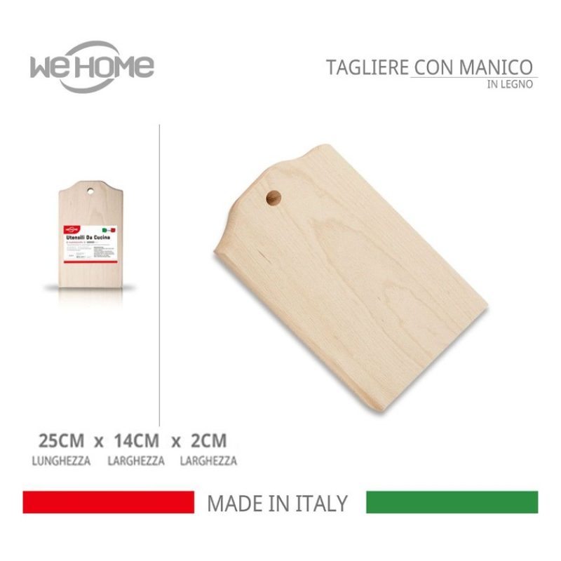 WeHome Tagliere rettangolare in legno di Faggio salumi formaggi vas...