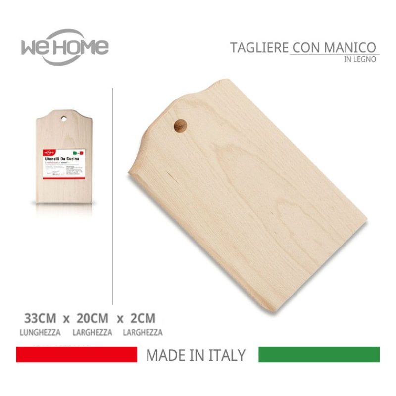 WeHome Tagliere rettangolare in legno di Faggio salumi formaggi vas...