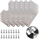 Kit di staffe piastra di riparazione 20 PZ cerniere x armadietti con foro e viti