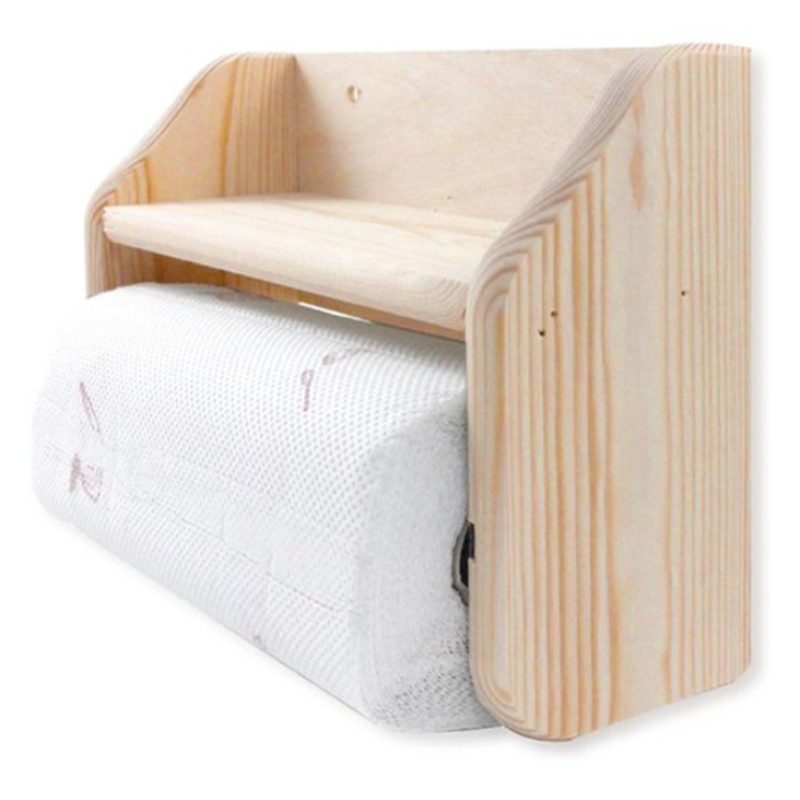 Portarotolo da cucina a parete in legno + rotolo omaggio porta scot...