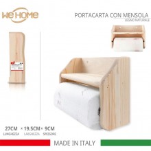 Portarotolo da cucina a parete in legno + rotolo omaggio porta scottex