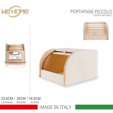 Portapane in Legno con sportello frontale scorrevole contenitore pane cucina