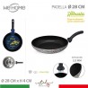 WeHome Padella bassa antiaderente 18 20 22 24 26 28 30 cm in allumi...