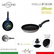 Padella bassa antiaderente 18 20 22 24 26 28 30 cm in alluminio Made in italy