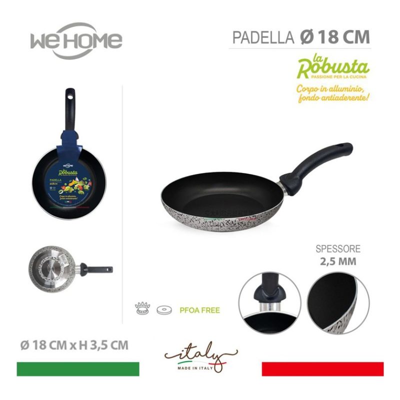 WeHome Padella bassa antiaderente 18 20 22 24 26 28 30 cm in allumi...