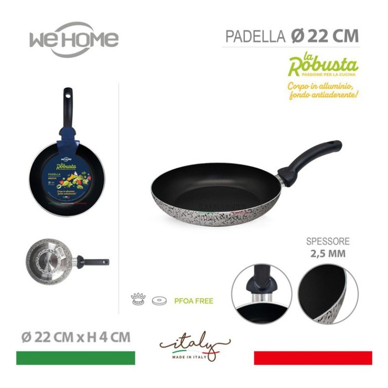 WeHome Padella bassa antiaderente 18 20 22 24 26 28 30 cm in allumi...