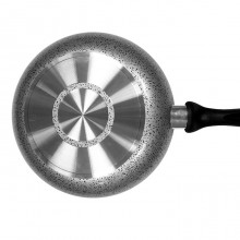 Padella Alta antiaderente 20 24 28 cm in alluminio Made in italy manico plastica
