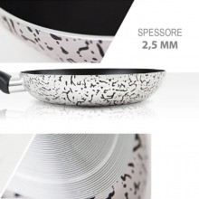 Padella Alta antiaderente 20 24 28 cm in alluminio Made in italy manico plastica