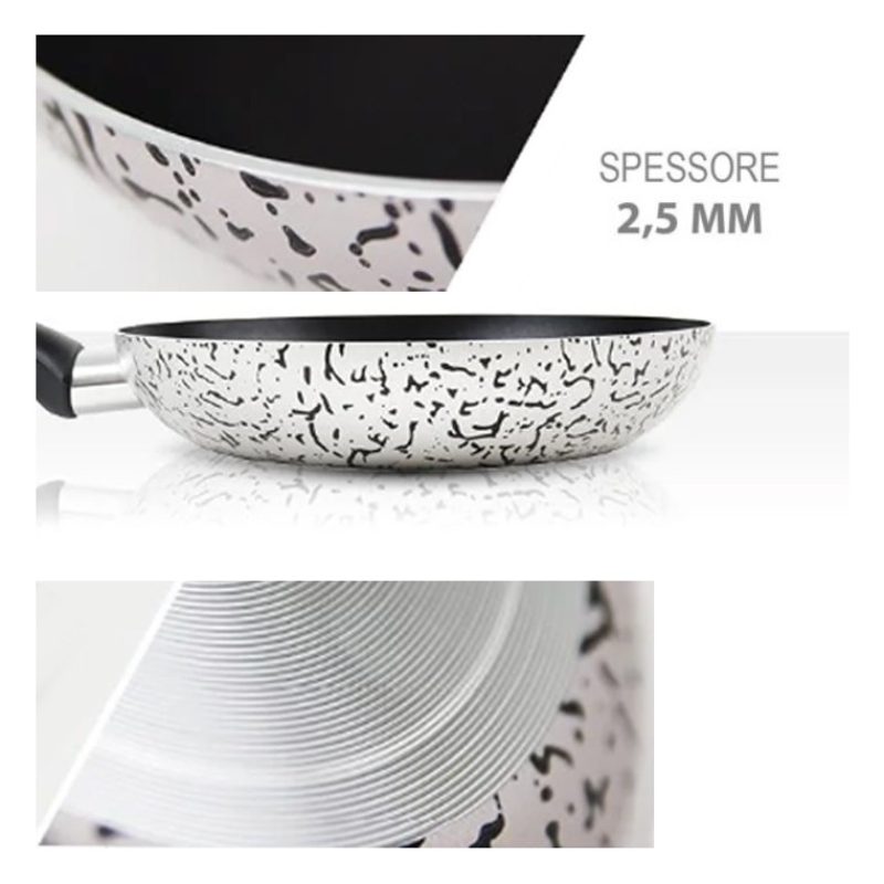 WeHome Padella Alta antiaderente 20 24 28 cm in alluminio Made in i...