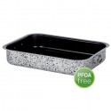 Teglia per pizza forno rettangolare antiaderente in alluminio 25x17x5,5cm dolci