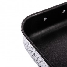 Teglia per pizza forno rettangolare antiaderente in alluminio 25x17x5,5cm dolci