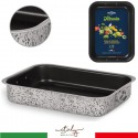 Teglia per pizza forno rettangolare antiaderente in alluminio 25x17x5,5cm dolci