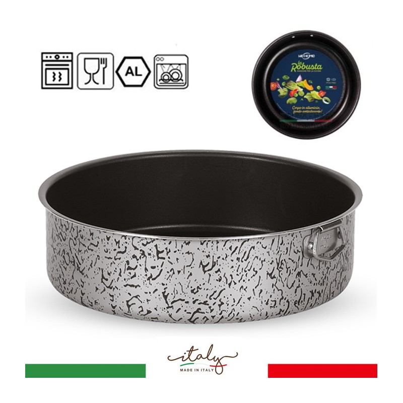 Teglia da forno tonda antiaderente in alluminio tortiera da 28 cm stampo dolci