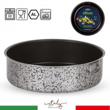 Teglia da forno tonda antiaderente in alluminio tortiera da 32 cm stampo dolci