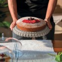 Teglia da forno tonda antiaderente in alluminio tortiera da 32 cm stampo dolci