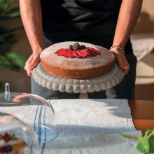 Teglia da forno tonda antiaderente in alluminio tortiera da 32 cm stampo dolci
