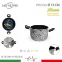 Pentola in alluminio antiaderente tonda 16 cm made in Italy cucina Casseruola