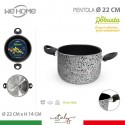 Pentola in alluminio antiaderente tonda 22 cm made in Italy cucina Casseruola