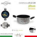 Casseruola in alluminio pentola antiaderente tonda 22 cm made in Italy cucina