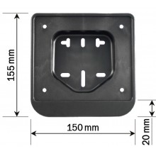 Portatarga Europeo per scooter 50 cc ciclomotore vespa ciao ape universale nero