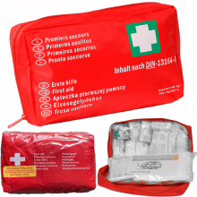 Kit Pronto Soccorso Auto Furgone Morbido Omologato Omologazione DIN 13164-2022