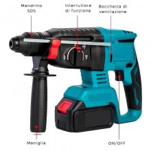 Kit 3 in 1 Trapano tassellatore + Avvitatore a Impulsi + Smerigliatrice Batteria + guanti omaggio