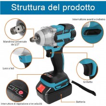 Kit 3 in 1 Trapano Tassellatore + Avvitatore a Impulsi +