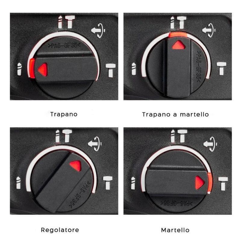 Hongu Trapano Tassellatore Martello Demolitore Percussione 2 Batter...