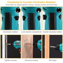 Avvitatore Elettrico Cacciavite a Batteria Mini Trapano Giravite Ricaricabile + guanti omaggio