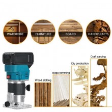 Fresatrice Verticale a Batteria 800W Rifilatore Fresa per Legno Trimmer 6.35mm + guanti in omaggioguanti