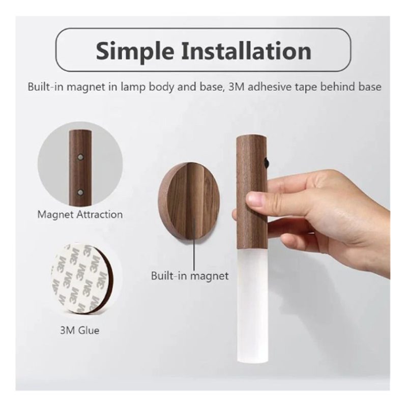 Hongu Applique led da interno con sensore a parete ricaricabile por...