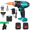 Pistola termica ad aria calda termosoffiatore doppia batteria 21V 350°C/550 °C + Guanti in Omaggio